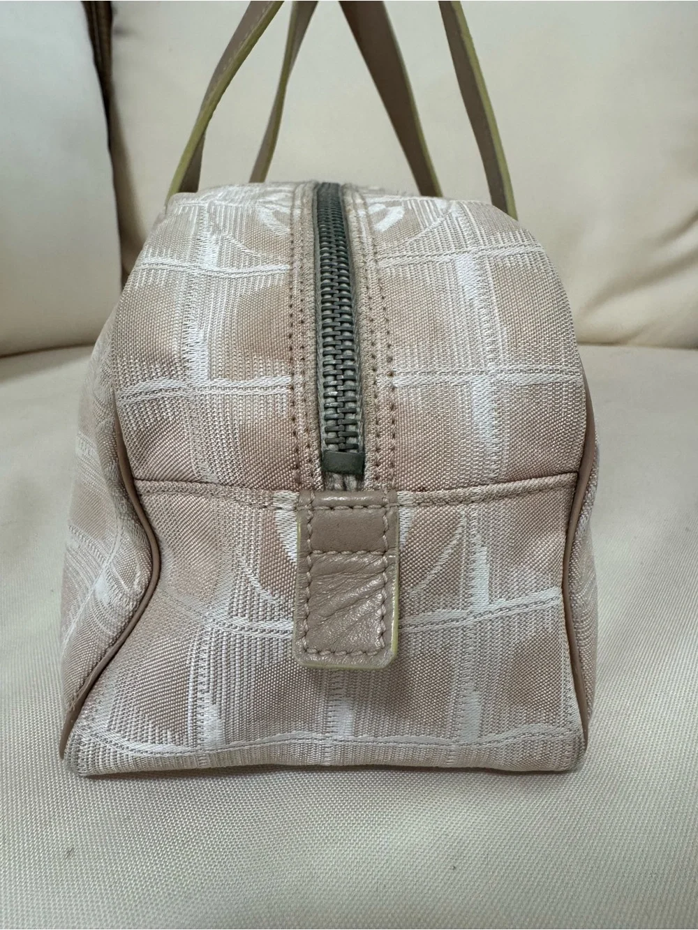 Chanel Y2K Beige Travel Ligne East West Shoulder Bag